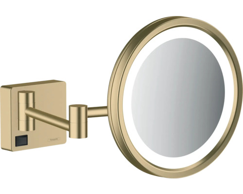 Kosmetikspiegel hansgrohe AddStoris beleuchtet 3-fach brushed bronze 41790140