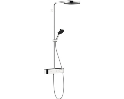 Duschsäule inkl. Thermostat hansgrohe Pulsify S 260 1jet eco mit ShowerTablet Select 400 chrom/grau 24221000
