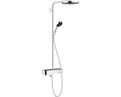 Duschsäule inkl. Wannenthermostat hansgrohe Pulsify S 260 1jet mit Wannenthermostat ShowerTablet Select 400 chrom/grau 24230000