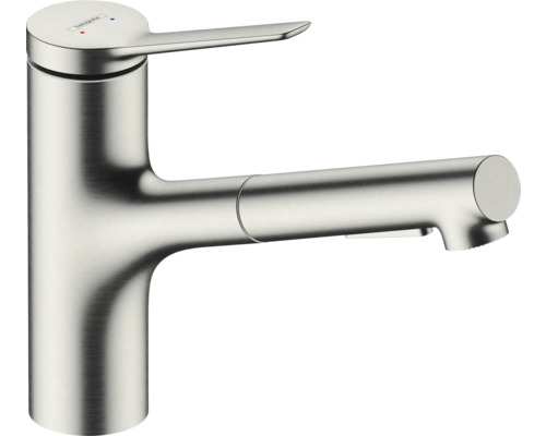 hansgrohe Küchenarmatur mit Handbrause ZESIS M33 edelstahl gebürstet 74803800