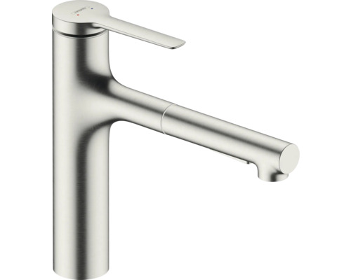 hansgrohe Küchenarmatur mit Handbrause ZESIS M33 edelstahl gebürstet 74801800 Wasserhahn aus Metall