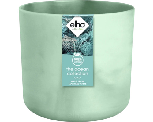 Blumentopf Pflanztopf Elho The Ocean Collection Kunststoff 13,8 x 13,8 x 12,5 cm grün Elho Pflanztopf aus recyceltem Meeresmüll