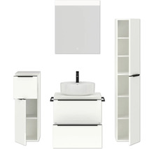 Badezimmer Set mit Waschtisch, Spiegel und Hochschrank