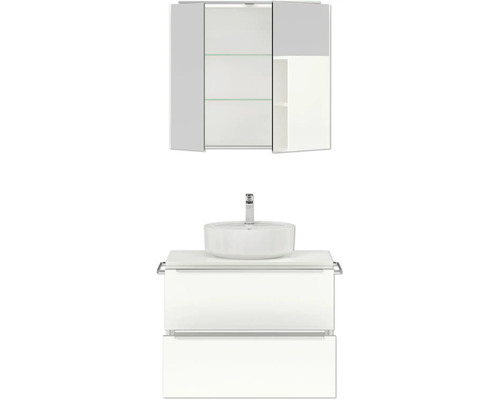 Waschtischkombination mit Waschbecken und Spiegelschrank für das Badezimmer