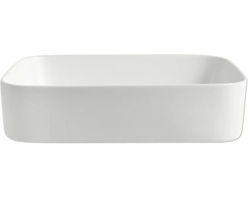 Aufsatzwaschbecken aus Keramik, eckig