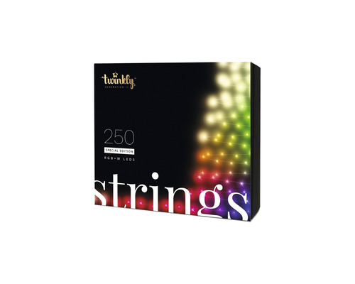 Verpackung einer Twinkly Lichterkette mit 250 RGBW LEDs