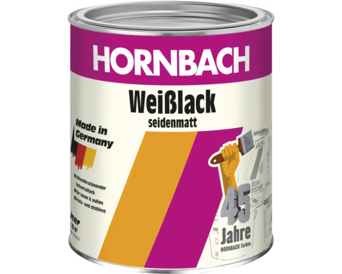 45 Jahre HORNBACH Acryl Buntlack Acryllack seidenmatt weiß 2 l-0