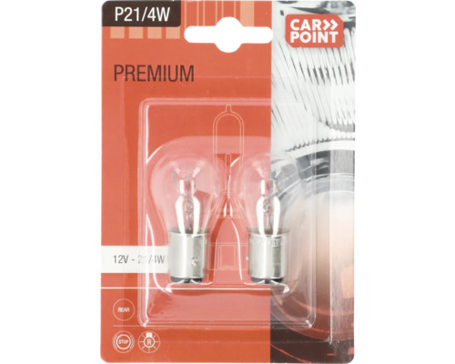 Carpoint Premium Auto Lampen 12V Lampentyp P21/4W Pack = 2