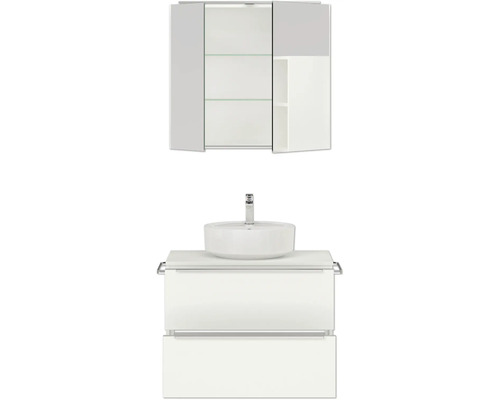 Waschbeckenunterschrank mit Waschbecken und Spiegelschrank für das Badezimmer