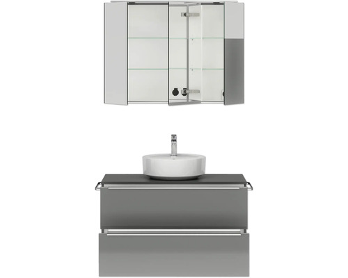 Badezimmer Waschbeckenunterschrank mit Waschbecken und Spiegelschrank für das Badezimmer