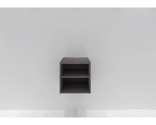 Regalwürfel mit zwei Fächern zur Wandmontage