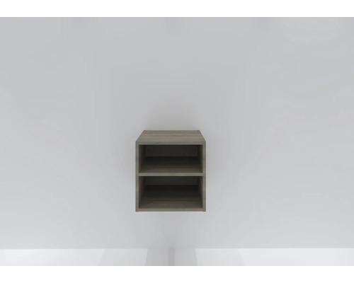 Wandregal mit zwei Fächern aus Holz