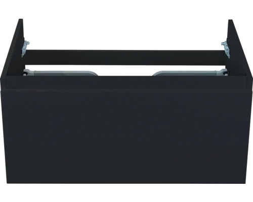 Waschtischunterschrank Sanox Frozen BxHxT 80 x 40 x 45 cm Frontfarbe schwarz matt Waschbeckenunterschrank zur Badgestaltung