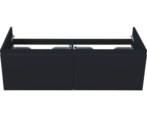 Waschtischunterschrank Sanox Frozen BxHxT 120 x 40 x 45 cm Frontfarbe schwarz matt Waschtischunterschrank Sanox Frozen BxHxT 120 x 40 x 45 cm Frontfarbe schwarz matt