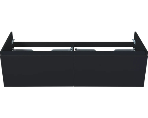 Waschtischunterschrank Sanox Frozen BxHxT 140 x 40 x 45 cm Frontfarbe schwarz matt