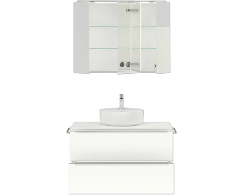 Waschtischkombination mit Spiegelschrank