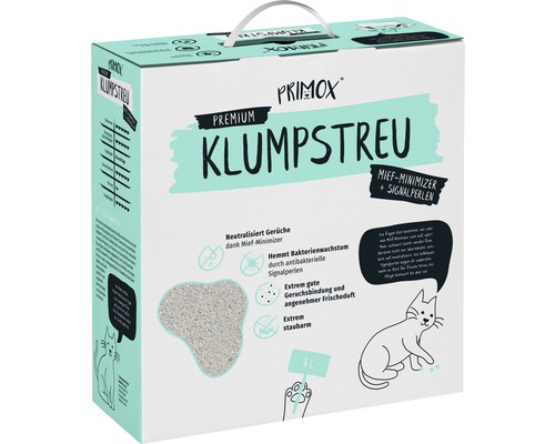 Katzenstreu PRIMOX Mief-Minimizer Signal klumpend, mit Duft 8 l Primox Premium Klumpstreu Katzenstreu im Karton