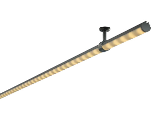 LED-Beleuchtung Außen anthrazit IP 66/67 8,5 W warmweiß 2500 mm x 70 mm LED Deckenleuchte im Rohrdesign