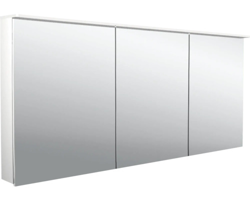 Spiegelschrank Emco Flat 2 160 x 11,3 x 71,1 cm alufarben 3-türig LED IP 20