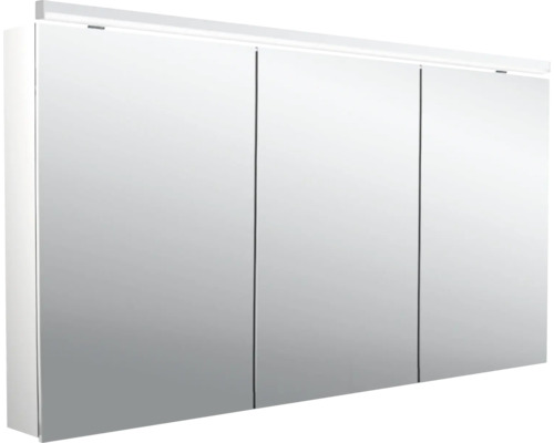 Spiegelschrank Emco Flat 2 140 x 11,3 x 72,9 cm alufarben 3-türig LED IP 20