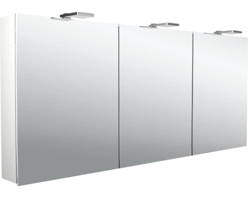 Spiegelschrank Emco Pure 2 160 x 15,3 x 72,1 cm alufarben 3-türig LED IP 20 Spiegelschrank mit drei Türen und Beleuchtung
