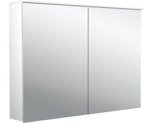Spiegelschrank Emco Pure 2 100 x 15,3 x 71,1 cm alufarben 2-türig LED IP 20 Spiegelschrank mit zwei Spiegeltüren