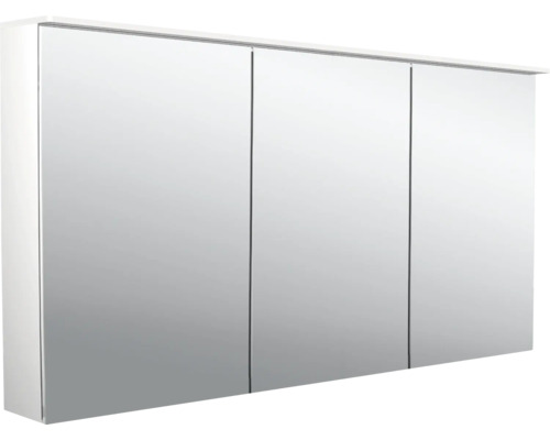 Spiegelschrank Emco Pure 2 140 x 15,3 x 71,1 cm alufarben 3-türig LED IP 20 Spiegelschrank mit drei Türen für das Badezimmer