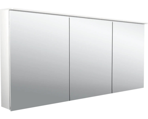 Spiegelschrank Emco Pure 2 160 x 15,3 x 71,1 cm alufarben 3-türig LED IP 20 Spiegelschrank mit drei Türen für das Badezimmer