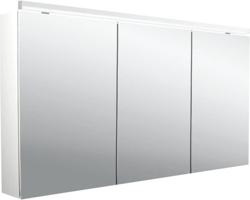 Spiegelschrank Emco Pure 2 140 x 15,3 x 72,9 cm alufarben 3-türig LED IP 20 Spiegelschrank mit drei Türen und Beleuchtung