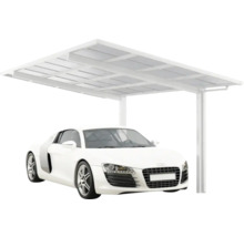 Auto unter einem weißen Carport