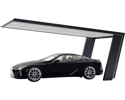 Einzelcarport Ximax My-Port 7 Typ 60 Aluminium eloxiert 319x511,9 cm schwarz/silber