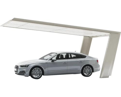 Einzelcarport Ximax My-Port 7 Typ 60 Aluminium eloxiert 269x511,9 cm Edelstahl-Look