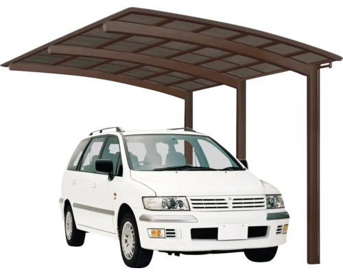 Einzelcarport Ximax Portoforte Typ 110 Aluminium eloxiert Sonderbreite XS 240,5x495,4 cm braun matt