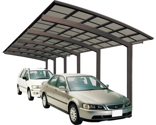 Doppelcarport Ximax Portoforte Typ 110 Tandem Aluminium eloxiert 270,4x982,6 cm braun matt