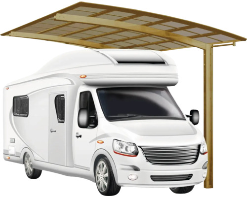 Einzelcarport Ximax Portoforte Caravan Typ 60 Aluminium eloxiert 270,4 x 495,4 cm bronze