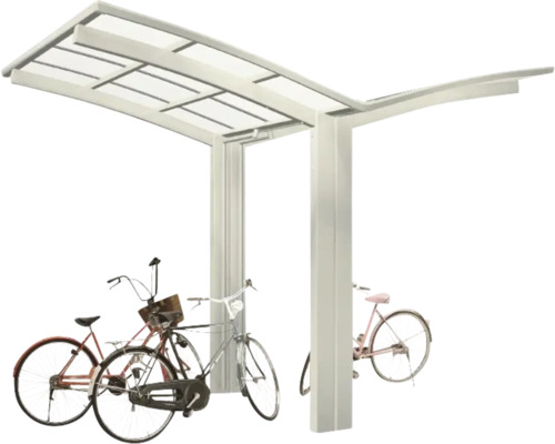 Doppelcarport Ximax Portoforte Mini Typ 60 Y-Ausführung Aluminium eloxiert 404 x 253,8 cm Edelstahl-Look