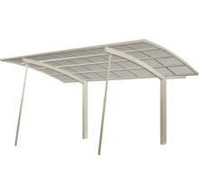Carport mit Polycarbonatdach und Metallrahmen