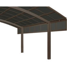 Carport mit Polycarbonatdach und Rahmen aus Aluminium