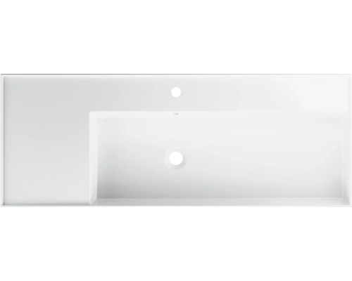 Waschtisch aus Sanitärkeramik mit Hahnloch und Überlauf