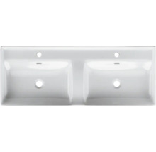 Doppelwaschtisch Jungborn NOVE 121 x 46 cm weiß glänzend-thumb-1