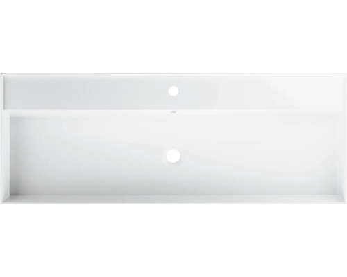 Waschtisch aus Sanitärkeramik mit Hahnloch und Überlauf