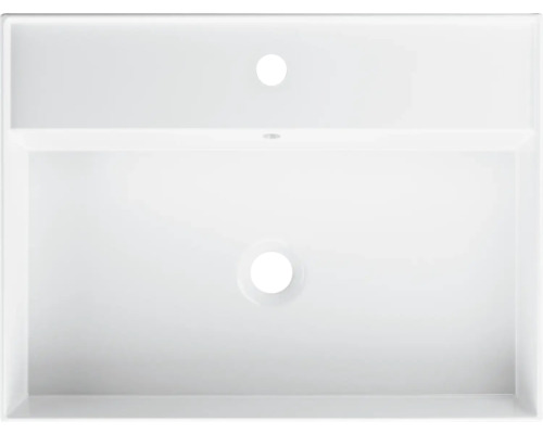 Waschtisch aus Sanitärkeramik mit Hahnloch und Überlauf