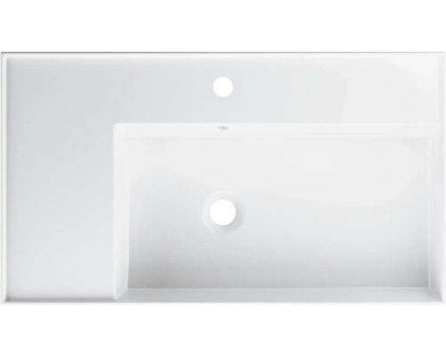 Waschtisch aus Sanitärkeramik, Aufsicht