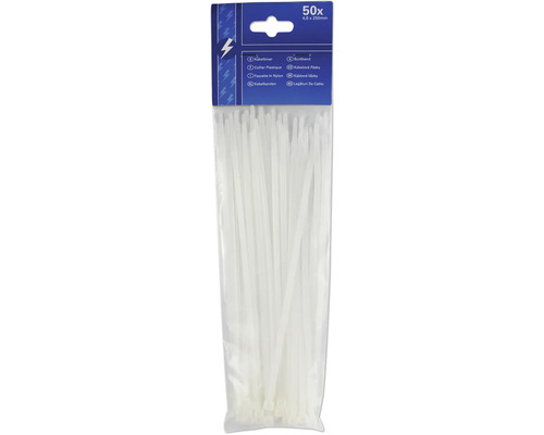 Blue Spot Kabelbinder Set – 50 Stück, Transparent, 4.8 X 350 Mm, Aus Hitzebeständigem Nylon 66