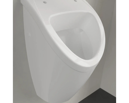 Weißes Urinal für die Wandmontage