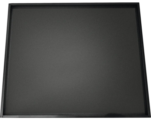 Schwarze Auffangwanne aus Kunststoff