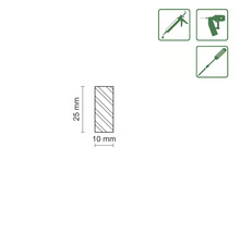 Wandleiste Vintage Dekor 10x25x2400 mm-thumb-1