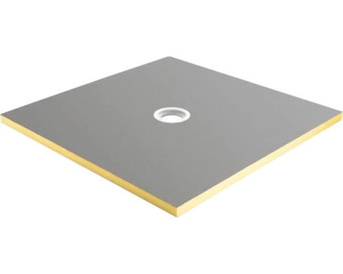 Swisspor Befliesbares Duschelement swissporBOARD Doccia Punto 150 x 150 x 4 cm Ablauf zentral 300065 Quadratische Duschwanne mit Ablauf