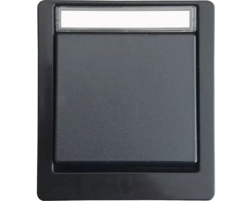 ROTH LANGE 56616 Feuchtraum Kreuzschalter IP55 mit Beschriftungsfeld schwarzgrau Schwarzer Lichtschalter mit Beschriftungsfeld für die Wandmontage