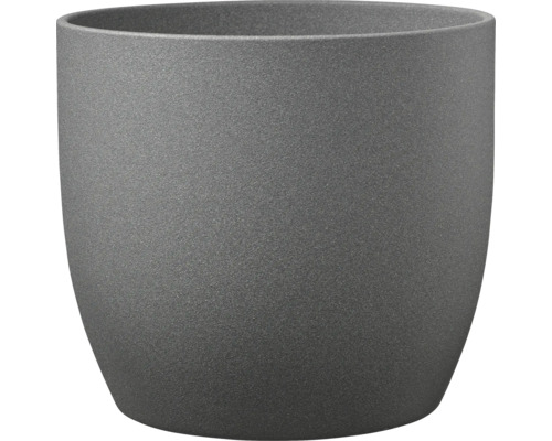 Übertopf Soendgen Basel Stone Keramik Ø 24 cm H 23 cm dunkelgrau Runder Pflanztopf für den Innen- und Aussenbereich